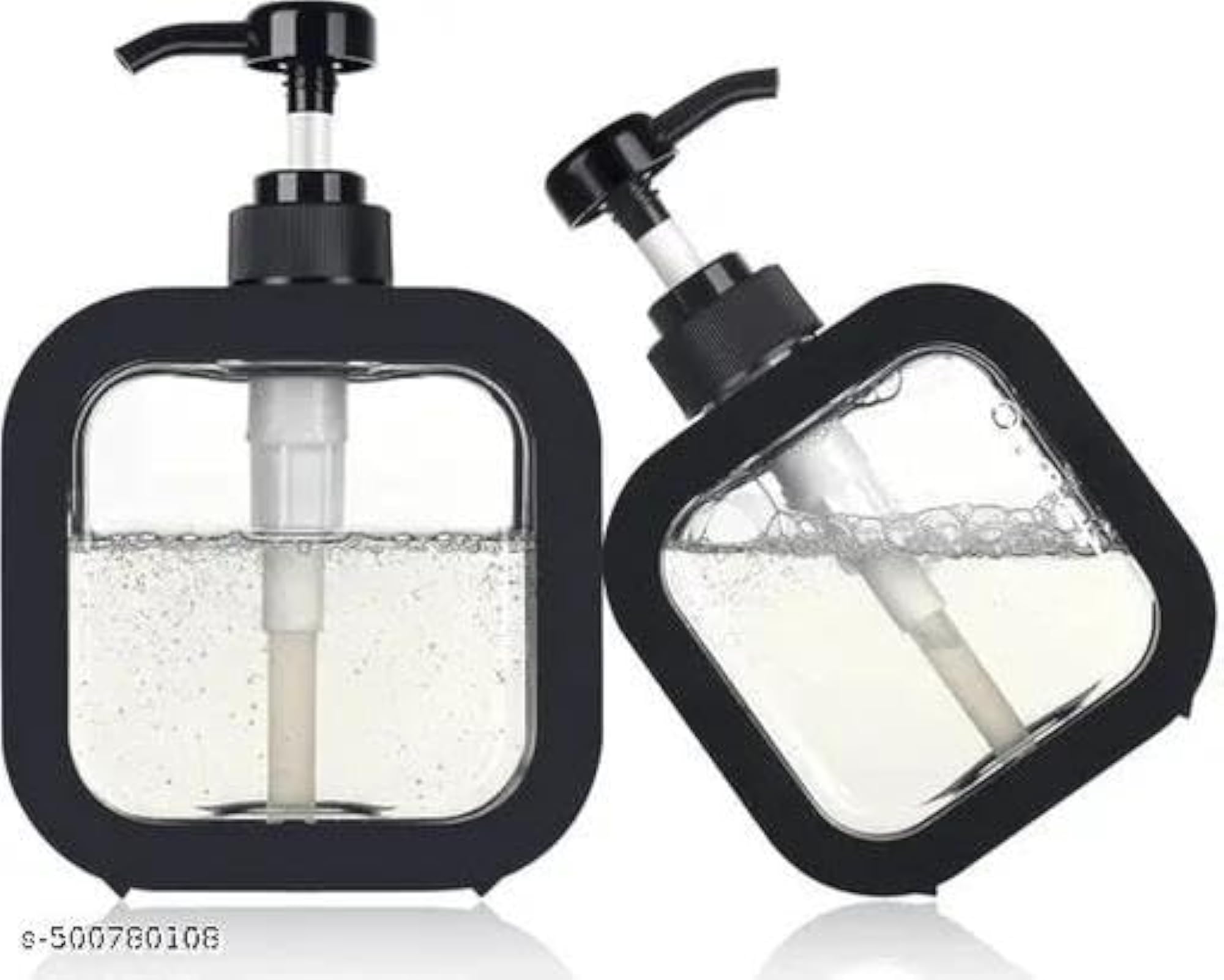 Multipurpose Liquid Soap Refillable Plastic Dispenser, Pack of 2